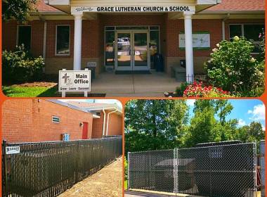 Massey Black Chain Link Fence installed at Grace Lutheran Church and School