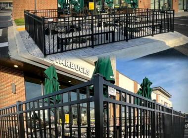 Massey-Starbucks-Aluminum-Fence-Install